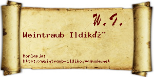 Weintraub Ildikó névjegykártya